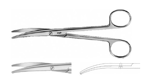 МАЙО-ЛЕКСЕР НОЖИЦІ ВИГНУТІ 165MM